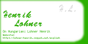 henrik lohner business card